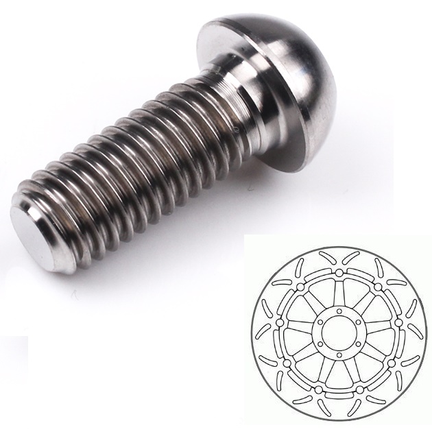 DUCATI REAR DISK ROTOR BOLT PACK OF 6 TITANIUM GRADE 5